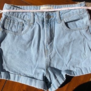 High waisted mom jean shorts